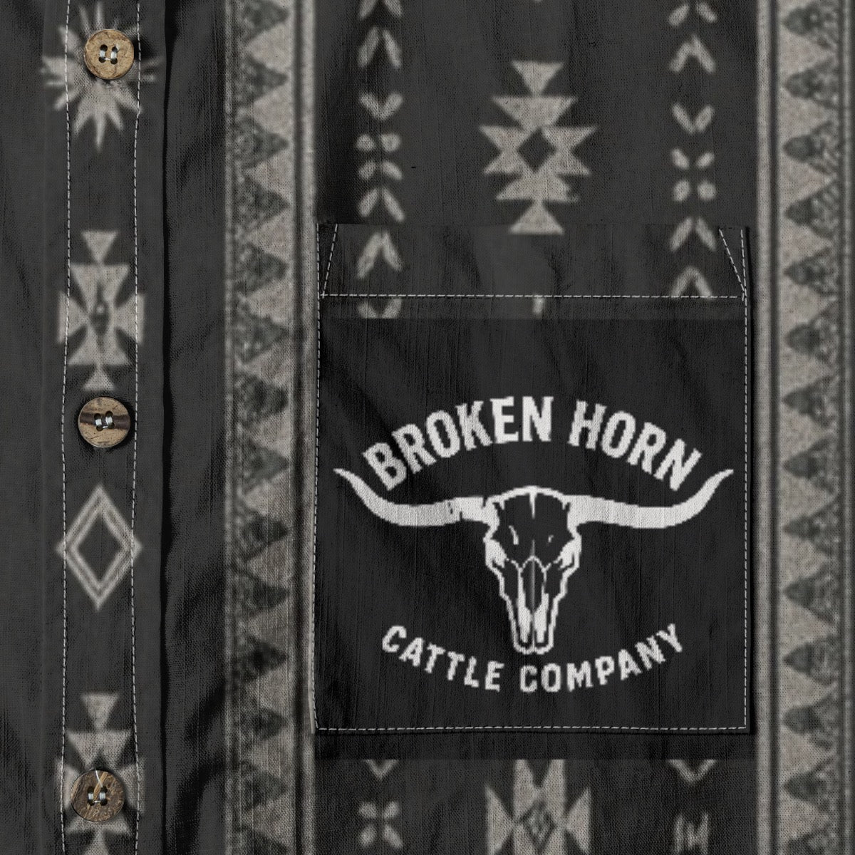 Aztech pattern button up