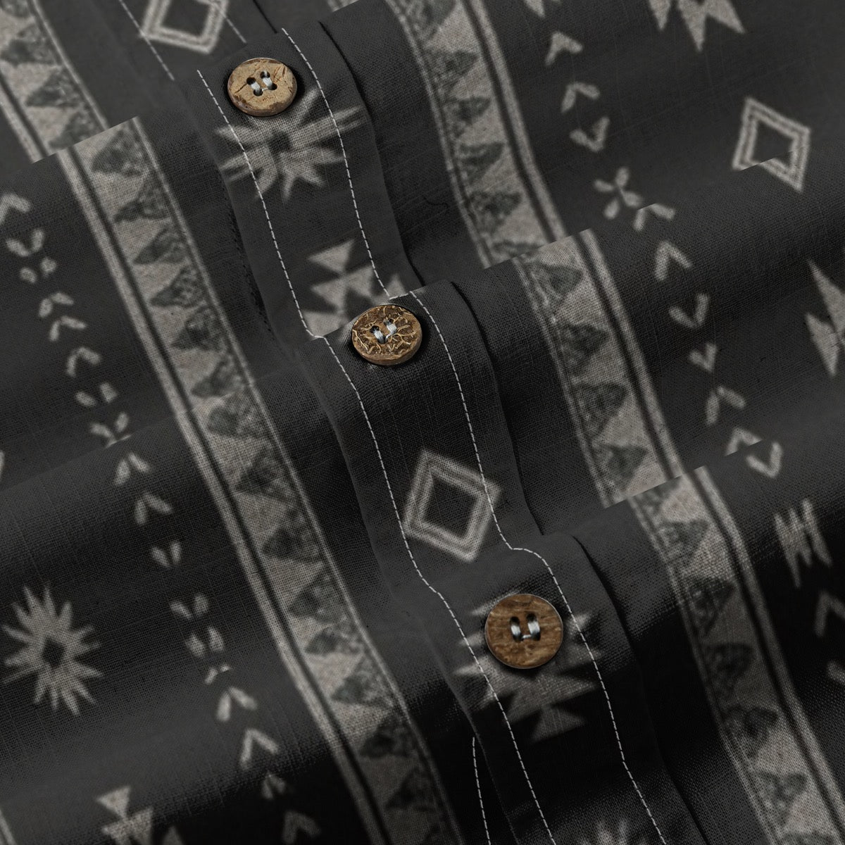Aztech pattern button up